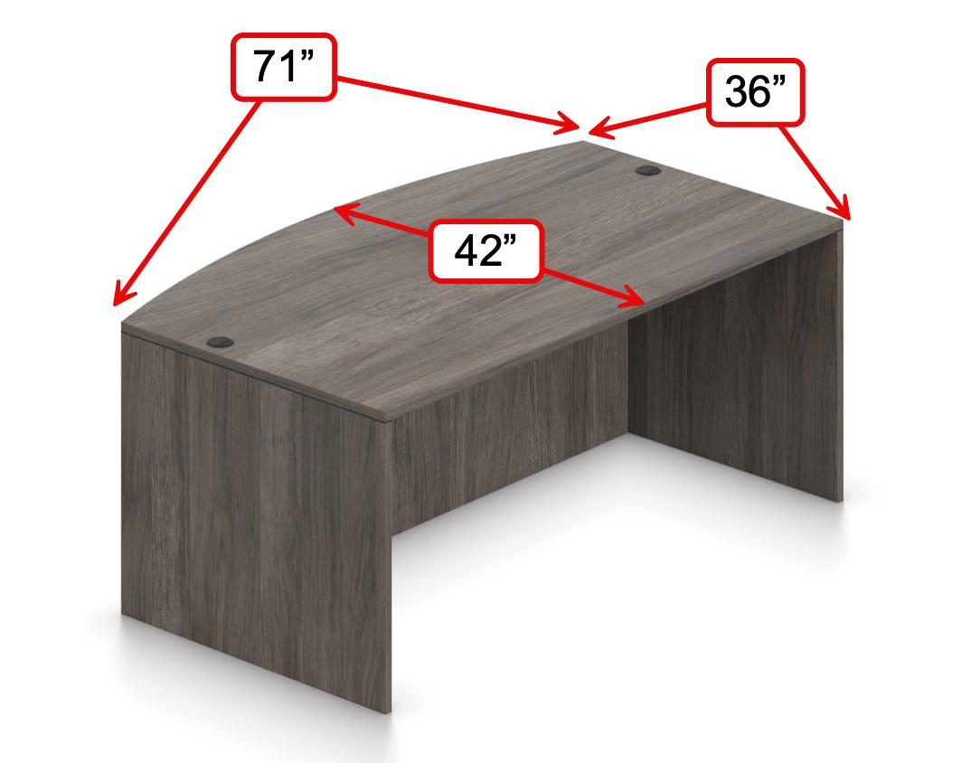 Offices To Go Superior Laminate Bow Front Desk Shell