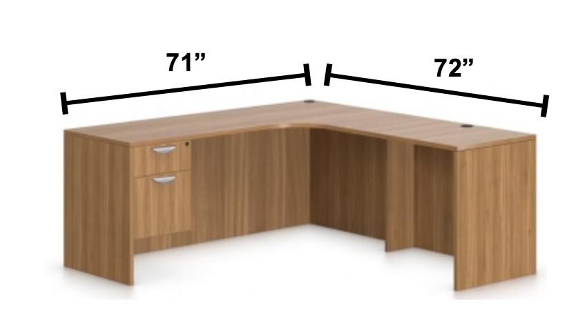 Offices To Go Superior Laminate Corner Desk In Autumn Walnut