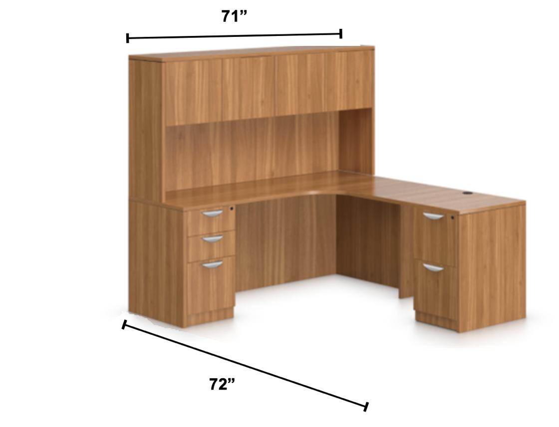  Offices To Go Superior Laminate Corner Desk with Hutch SL-25 