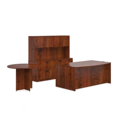 Offices To Go Superior Laminate Desk Set with Side Table SL-21 (5 Finishes Available!)