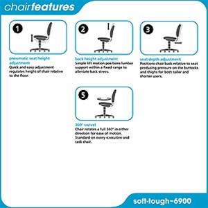 Safco Products Safco Soft-Tough Desk Height Chair 6900 