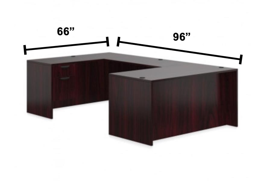 Offices To Go Superior Laminate U Desk In Mahogany