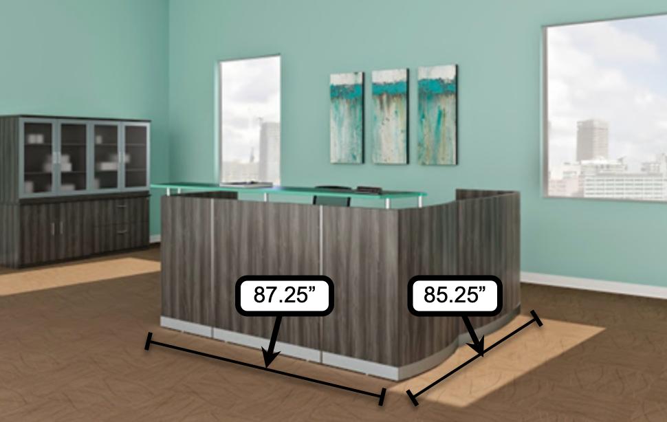 Mayline Group Mayline Medina Modern Reception Desk MNRSLBF 