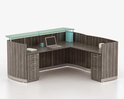 Mayline Group Mayline Medina Modern Reception Desk MNRSLBF