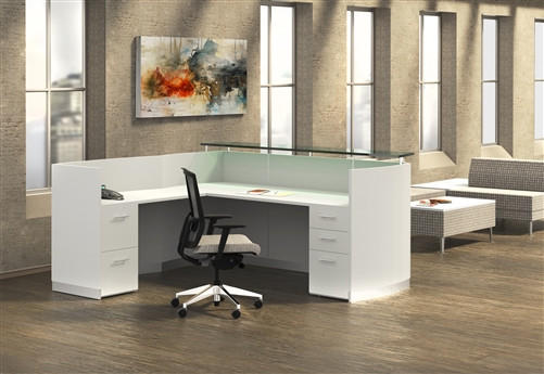 Mayline Group Mayline Medina Modern Reception Desk MNRSLBF