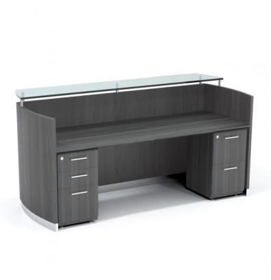 Mayline Group Mayline Medina Reception Desk with Pedestals MNRSBF