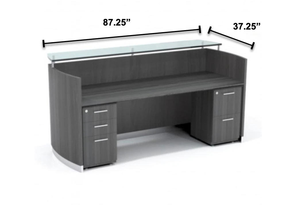 Mayline Group Mayline Medina Reception Desk with Pedestals MNRSBF