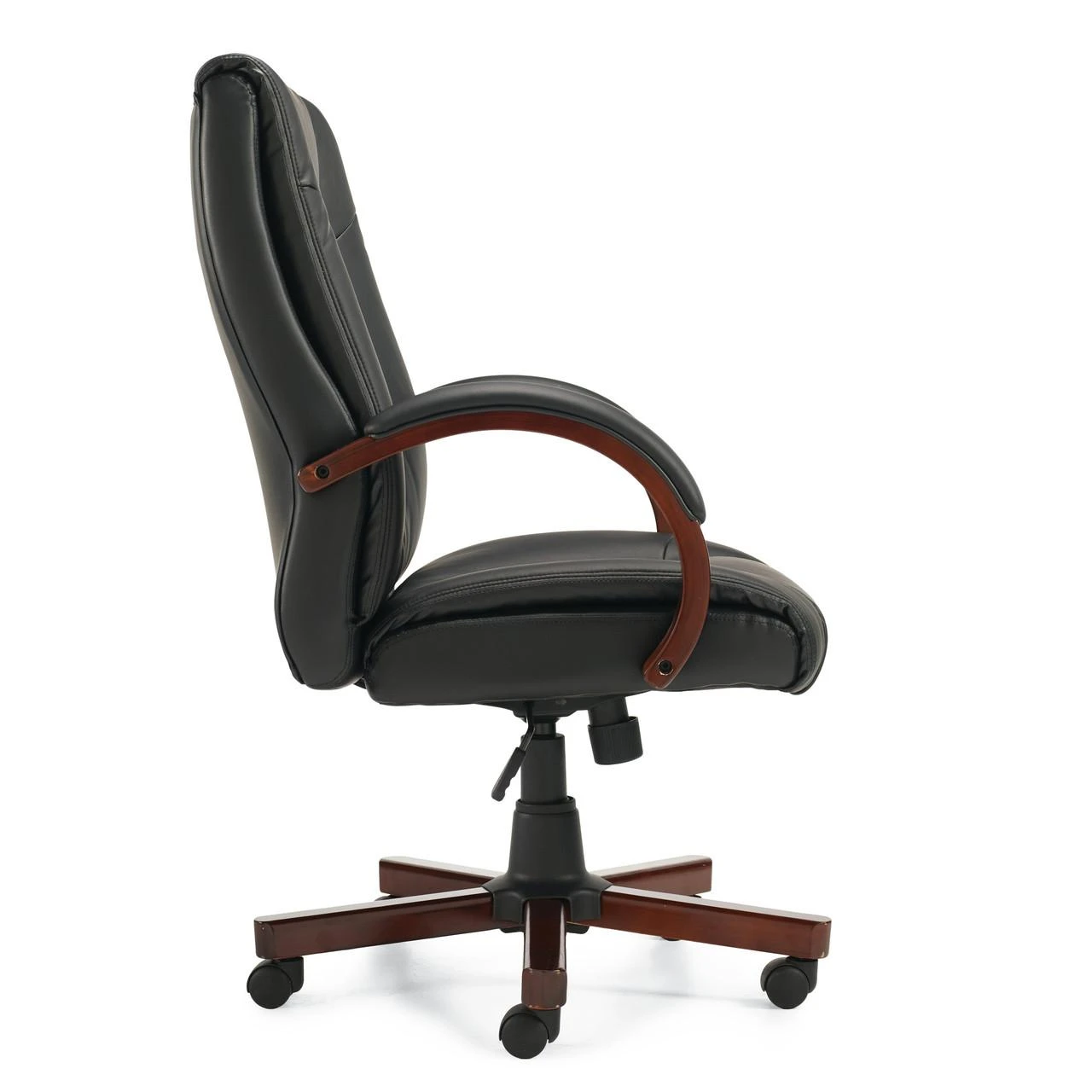 Offices To Go Wood and Leather Executive Conference Chair 11300B