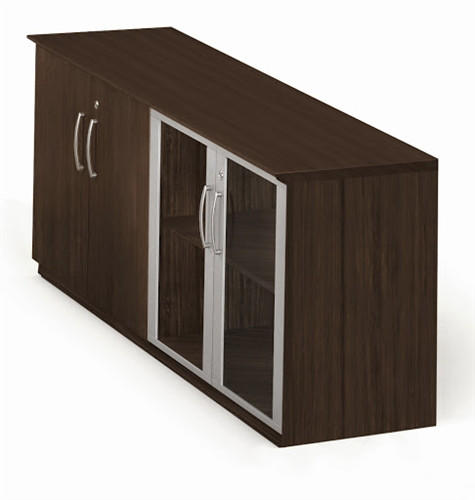 Mayline Group Mayline Medina Series 72" Locking Low Wall Cabinet in Mocha