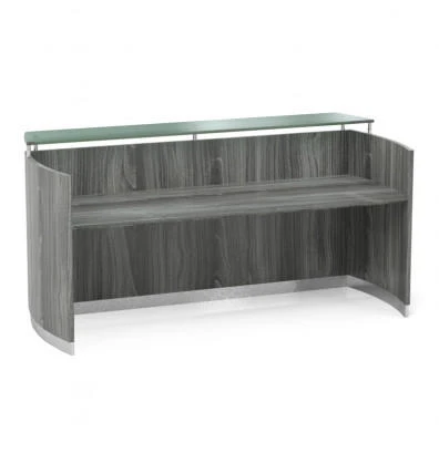 Mayline Group Mayline Medina Series Gray Steel Finished Modern Reception Desk