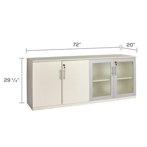Mayline Group Mayline Medina Textured Sea Salt 72" Locking Low Wall Cabinet