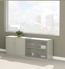 Mayline Group Mayline Medina Textured Sea Salt 72" Locking Low Wall Cabinet 