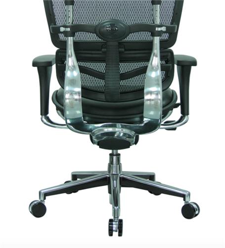 Eurotech Seating Eurotech Black Leather Ergohuman Mesh Low Back Chair LEM6ERGLO