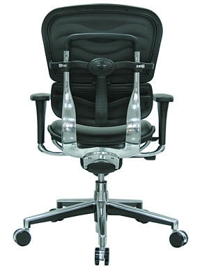 Eurotech Seating Eurotech Ergohuman Black Leather Mid Back Executive Chair LE10ERGLO