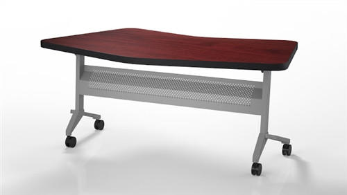 Mayline Group Mayline Model LT24 Flip-N-Go Transitional Table with Silver Base 