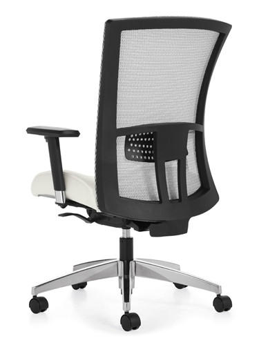Global Total Office Vion High Back Mesh Office Chair with Polished Base by Global
