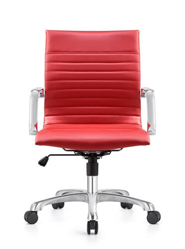 Woodstock Marketing Woodstock Janis Mid Back Red Leather Office Chair 