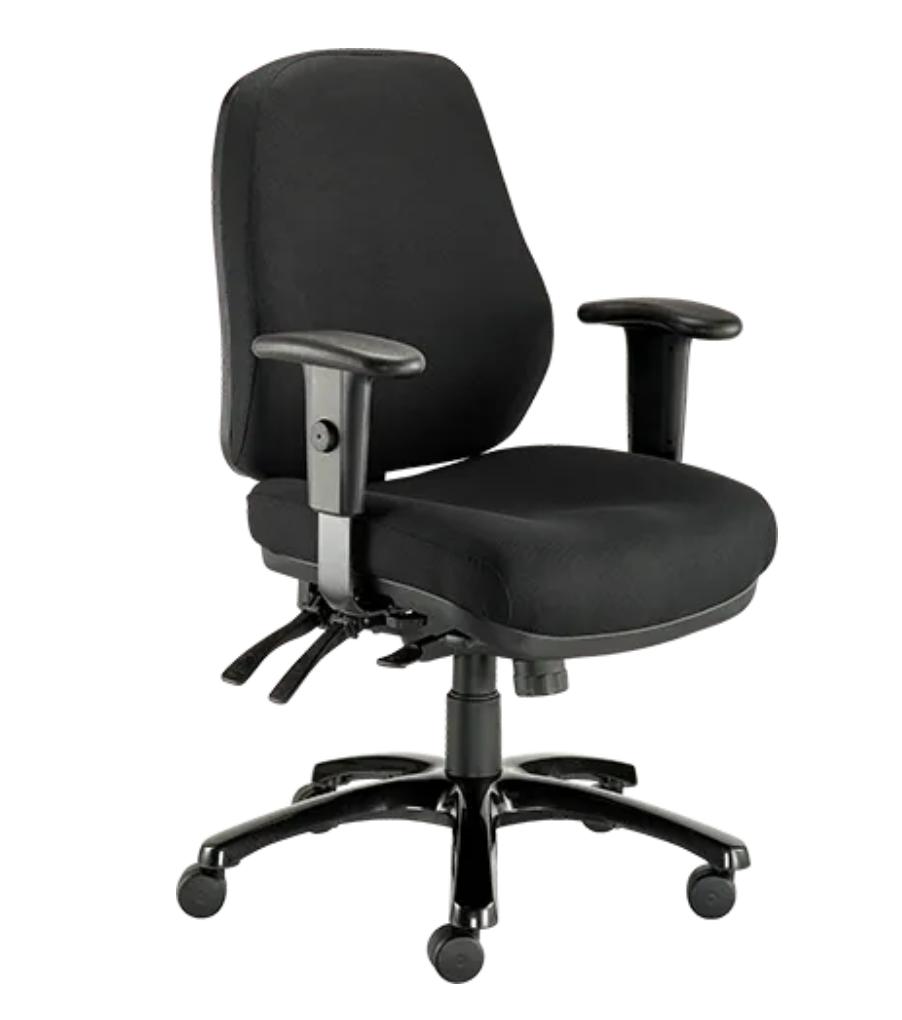 Eurotech Seating 24-7 Black Fabric Ergonomic Office Chair