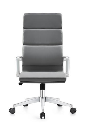 Woodstock Marketing Woodstock Jimi High Back Gray Leather Office Chair