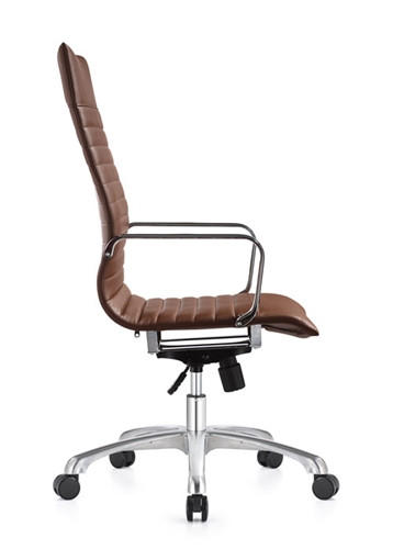 Woodstock Marketing Janis High Back Brown Leather Office Chair