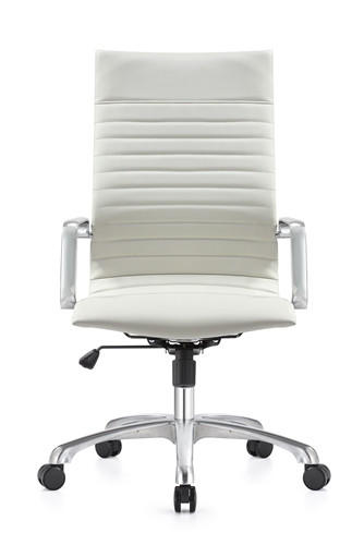 Woodstock Marketing Janis High Back White Leather Conference Chair