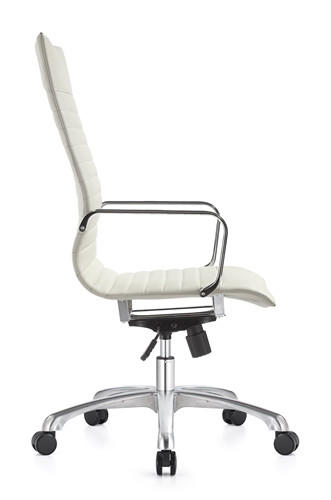 Woodstock Marketing Janis High Back White Leather Conference Chair