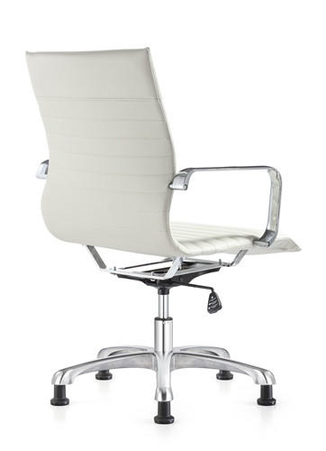 Woodstock Marketing Janis White Leather Side Chair