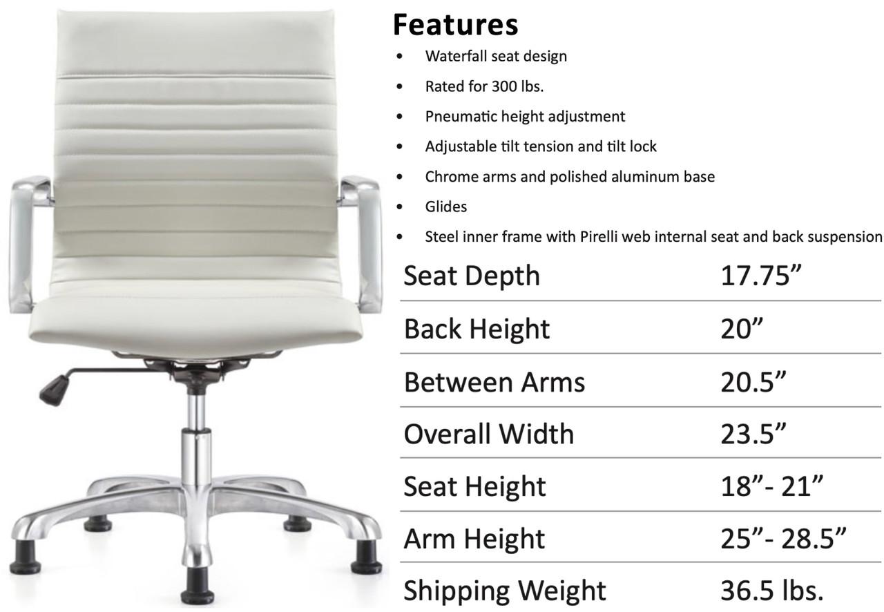 Woodstock Marketing Janis White Leather Side Chair