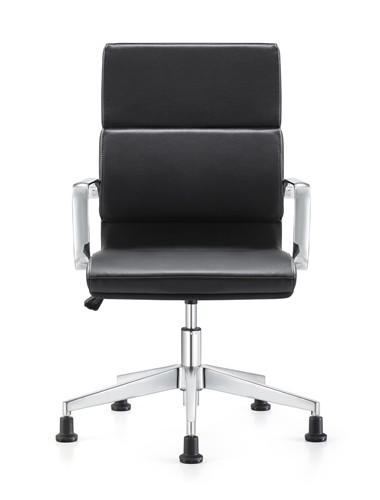 Woodstock Marketing Jimi Contemporary Black Leather Side Chair