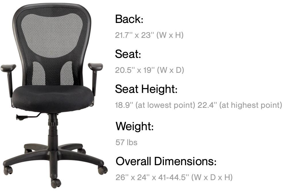 Eurotech Seating Apollo Black Mesh Back Computer Chair MM9500