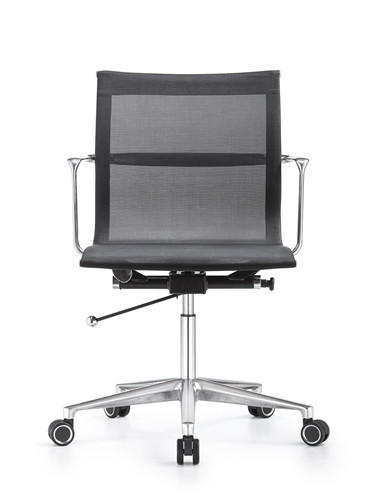 Woodstock Marketing Joan Black Mesh Mid Back Chair