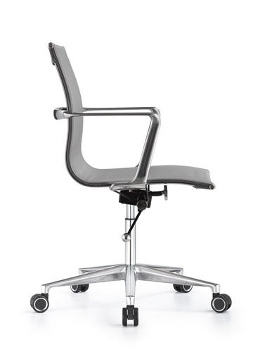 Woodstock Marketing Joan Sleek Gray Mesh Mid Back Conference Chair