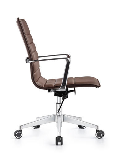 Woodstock Marketing Joe Mid Back Leather Conference Chair (5 Colors!)