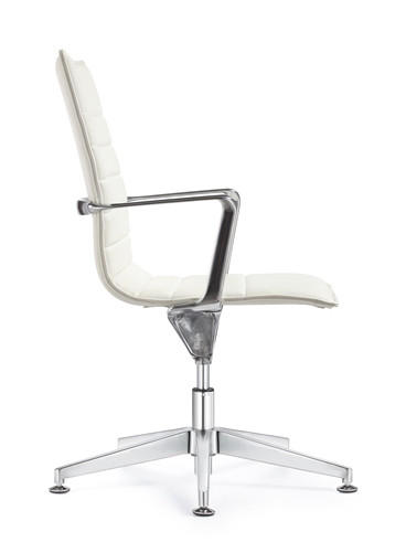 Woodstock Marketing Joe Ribbed Back Leather Side Chair (5 Colors!)