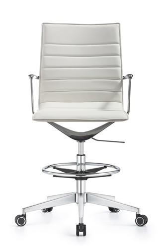 Woodstock Marketing Joe Ribbed Back Leather Task Stool (5 Colors!)
