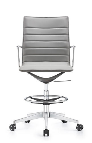 Woodstock Marketing Joe Ribbed Back Leather Task Stool (5 Colors!)