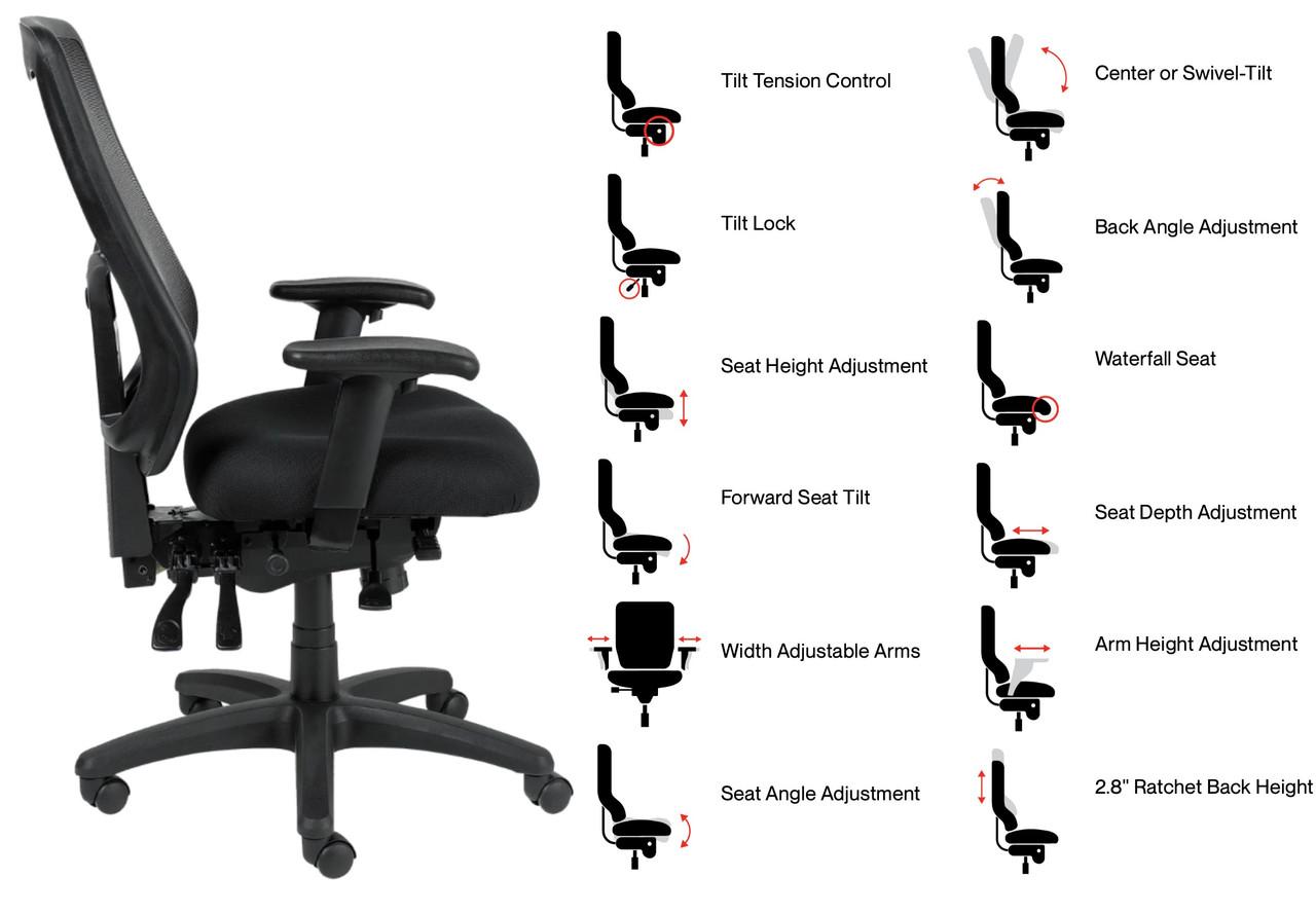 Eurotech Seating Apollo Mesh Task Chair - Thumbnail 5