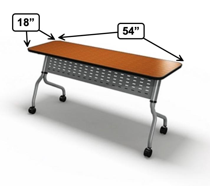 Mayline Group Mayline Sync Series 54" x 18" Mobile Training Table That Nests SY1854 