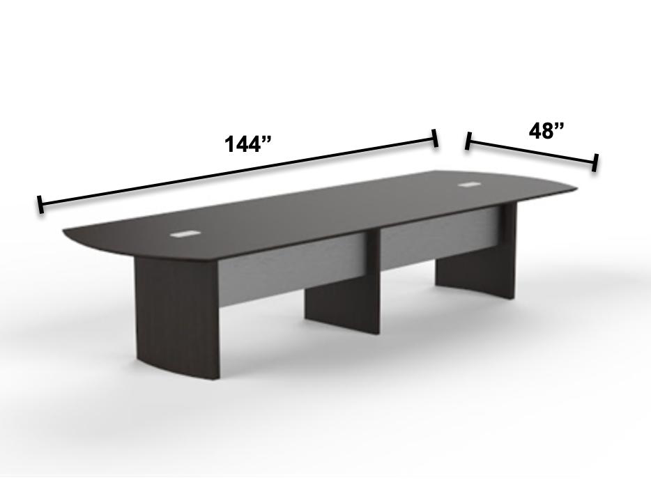 Mayline Group Medina 12' Mocha Finished Conference Table by Mayline (Available With Power!) 