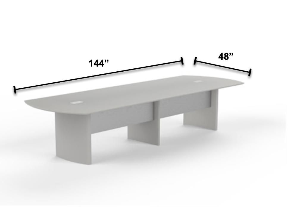 Mayline Group Medina 12' Textured Sea Salt Finished Conference Table by Mayline (Available With Power!)