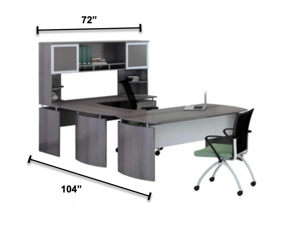 Mayline Group Medina MNT36 Medina Office Desk with Hutch