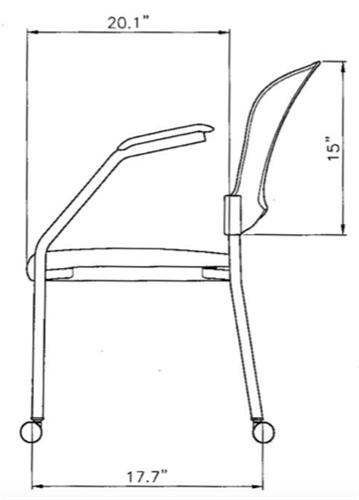  Eurotech Seating Breeze Mobile Training Chair FS9070 (2 Pack!) 