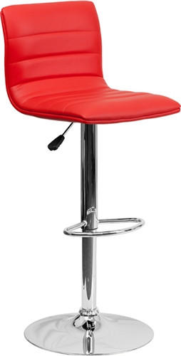 Flash Furniture Cool Armless Bar Stool with Red Vinyl Upholstery by Flash Furniture 