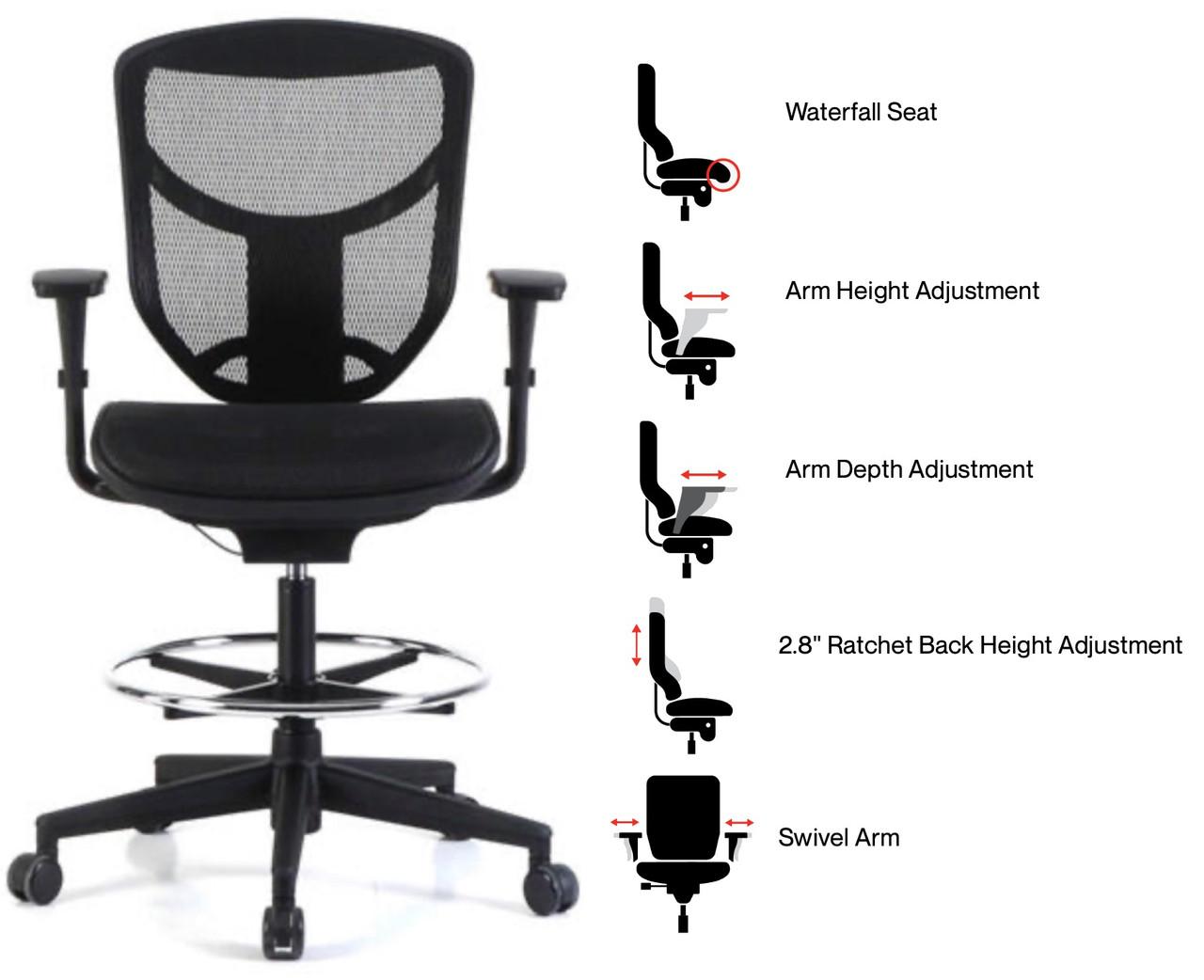 Eurotech Seating Concept 2.0 Extended Height Stool