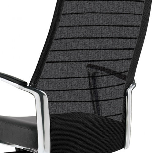 Global Total Office Global Accord High Back Mesh Chair with Genuine Leather Seat 2676LM-4 