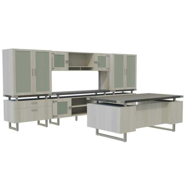 Safco Products Safco Mirella Collection Executive Desk Configuration