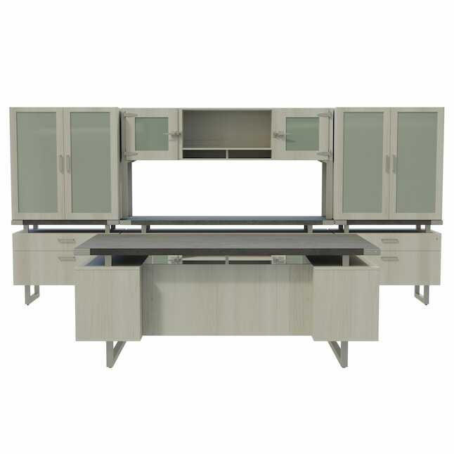 Safco Products Safco Mirella Collection Executive Desk Configuration