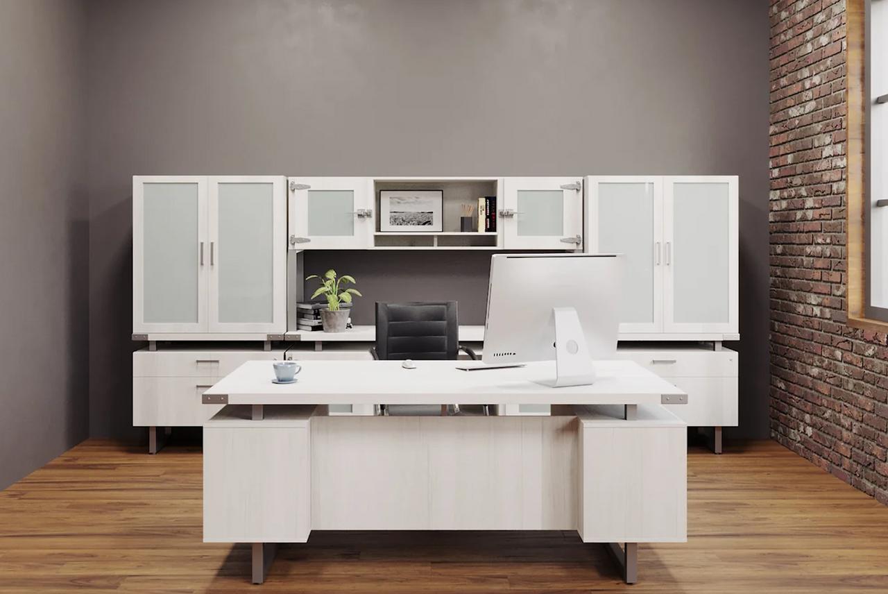 Safco Products Safco Mirella Collection Executive Desk Configuration