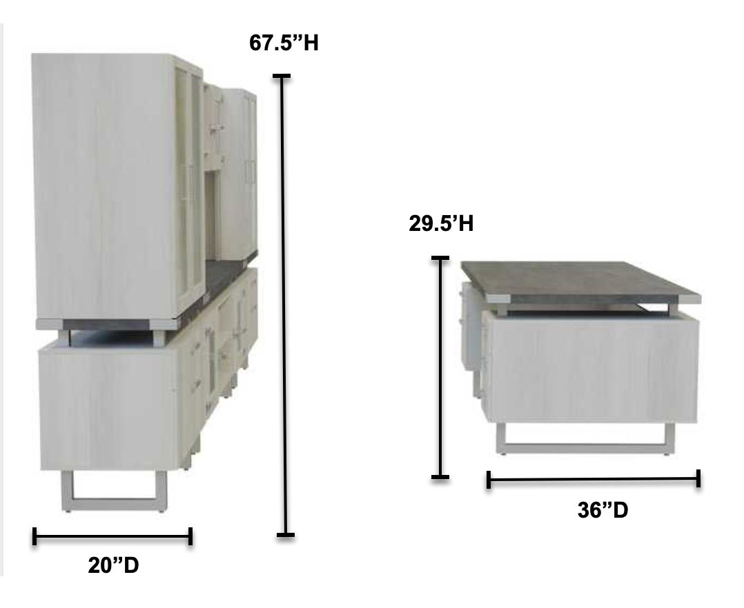 Safco Products Safco Mirella Collection Executive Desk Configuration