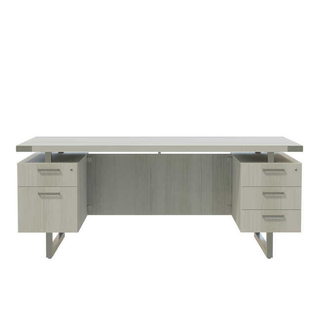 Safco Products Safco Mirella Series 72" x 36" Floating Top Desk with Pedestals 